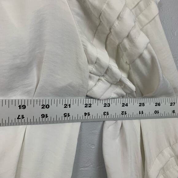 Intimately Free People White Body Suit Blousy Flowy Long Sleeve All Tucks - Picture 6 of 9